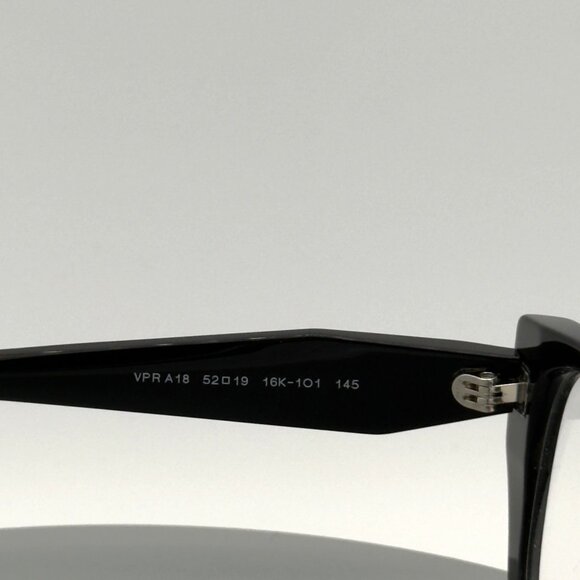 Prada PR A18V 16K-101 Black Frame 52 mm Demo Lens Woman's Eyeglasses READ - Picture 6 of 10